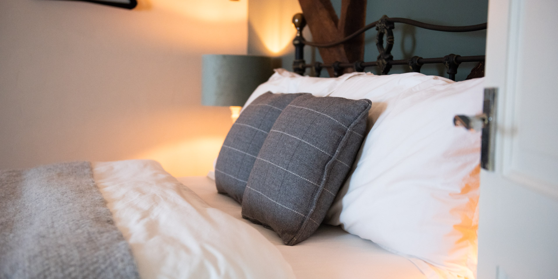 Close up of bed